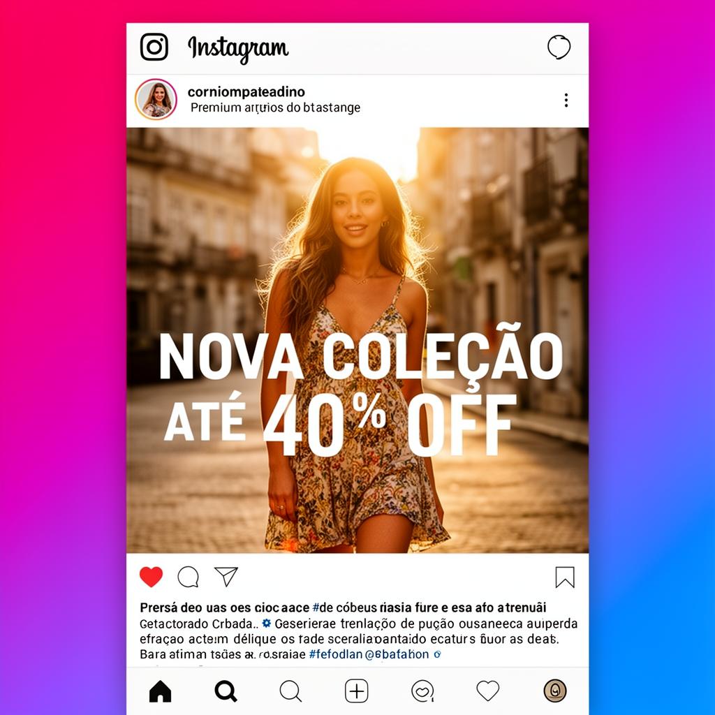 Exemplo de story para loja de roupas